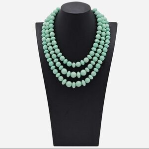 SUGARFIX Triple Stranded Acrylic Faceted‎  Beaded Necklace